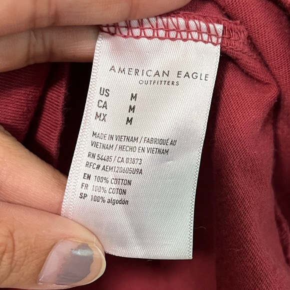 American Eagle Super Soft T-Shirt - Red - Size Medium - Picture 9 of 9